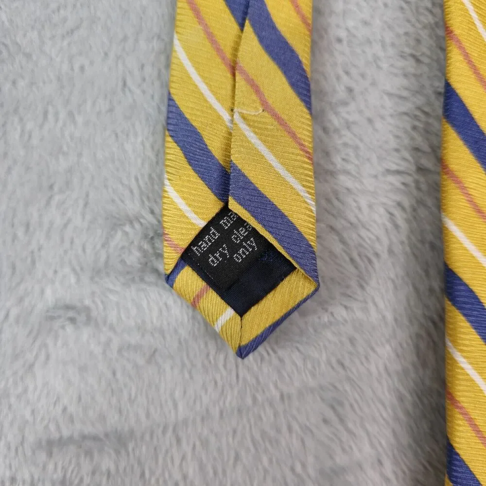Bijoux Terner Neck Tie Genuine Silk Yellow‎ Striped